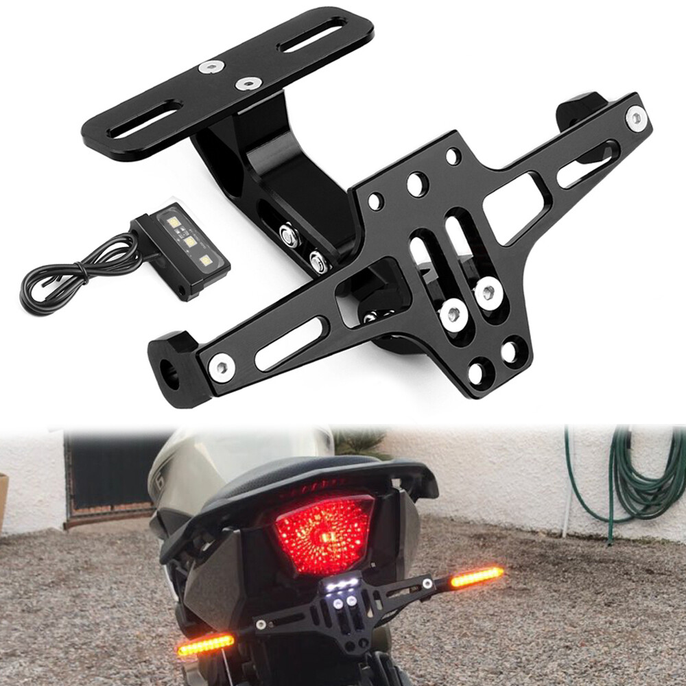 Motorcycle Tail Tidy License Plate Holder LED For Kawasaki Ninja ZX6R