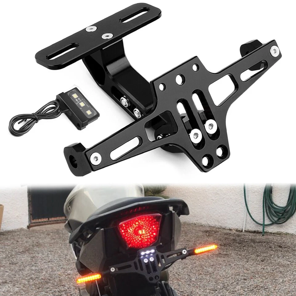 License Plate Holder Tail Tidy LED For Honda CBR900RR 1000RR CRF250L 300 CRF450L - Image 2 of 4