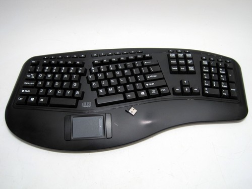 Adesso Tru-Form 4500UB Wireless Ergonomic Touchpad Keyboard W/Dongle - Picture 1 of 3