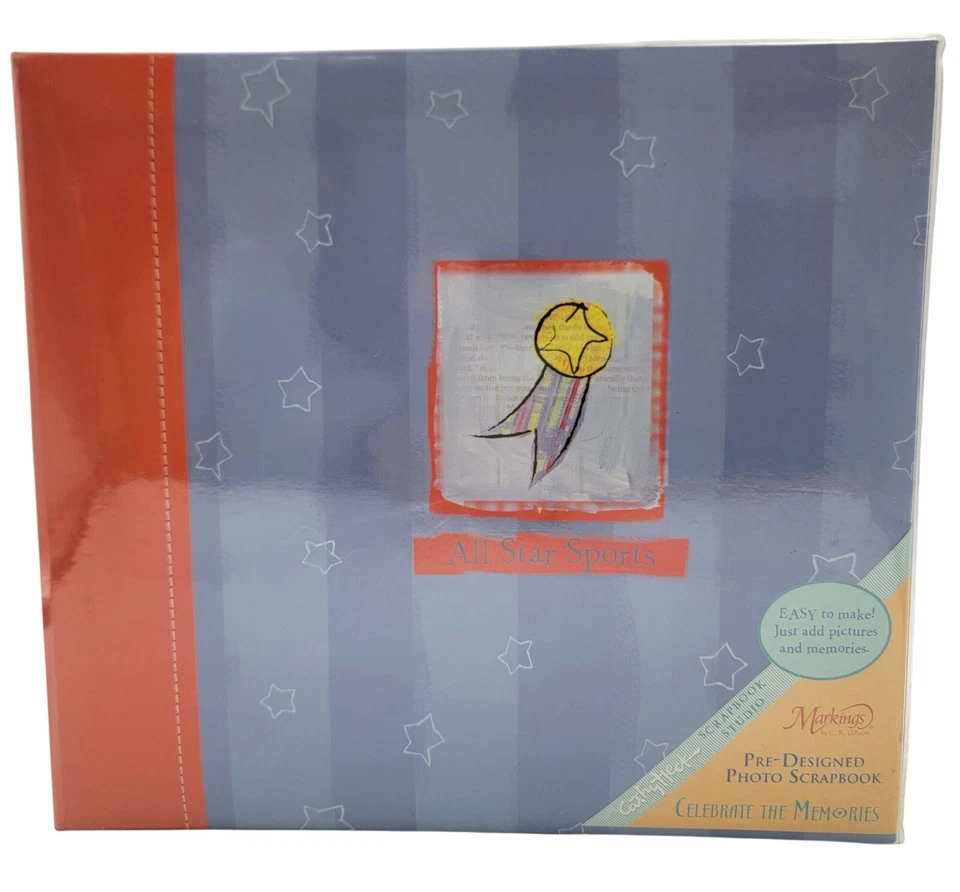 Álbum de recortes de fotos prediseñado All Star Sports recuerdos NUEVO Foto 2 de 4