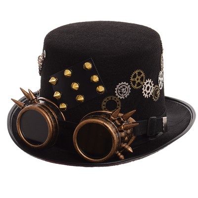 Download Vintage Gothic Gear Rivet Steampunk Top Hat With Spike ...