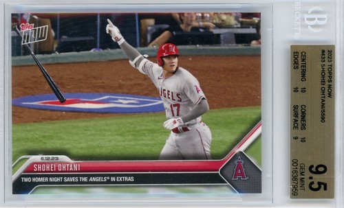 2023 TOPPS NOW MLB #433 SHOHEI OHTANI - 2 HOME RUN SAVE! - BGS GEM 9.5 w/ 3 10s!