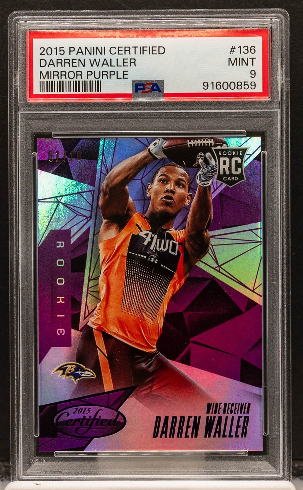 Darren Waller Panini Certified #136 Mirror Purple