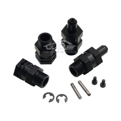 Spurverbreiterung vorne and hinten 24mm 6-Kant Schwarz für HPI Baja SS 5t 5b