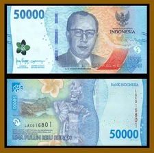 Indonesia 50000 Rupiah, 2022 P-167 Design IDR