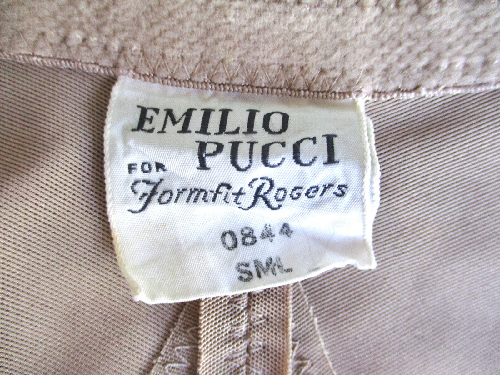 Vtg 50s 60s Emilio Pucci Formfit Rogers Taupe Ivo… - image 8