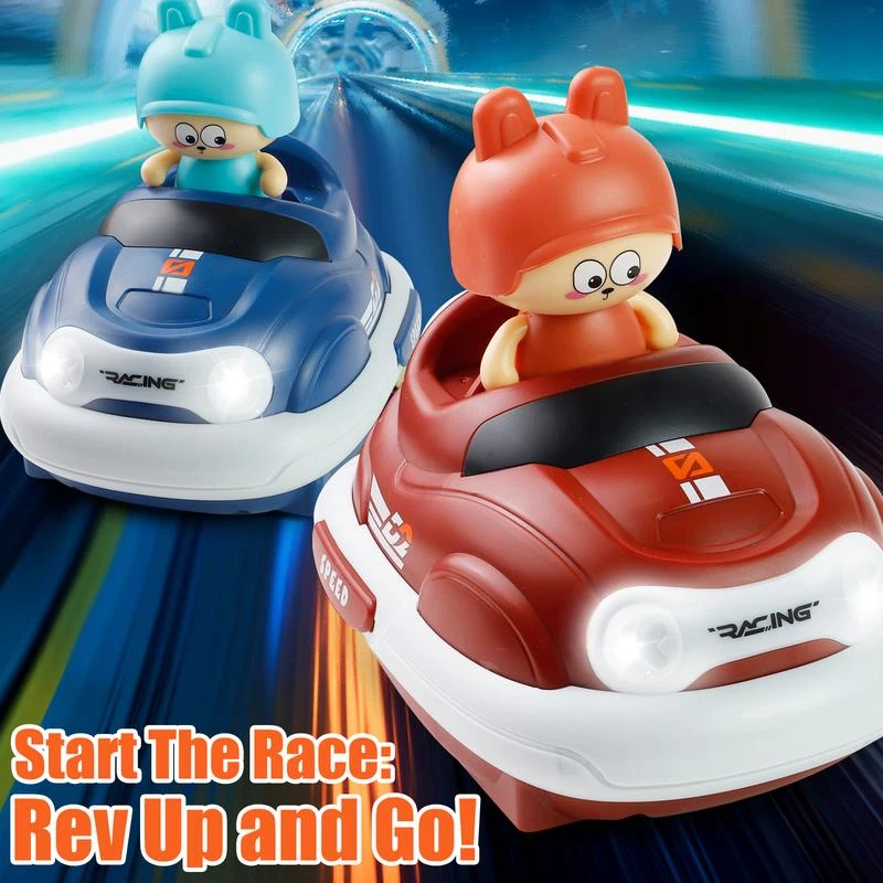 2-Pack Remote Control Bumper Car Toy for Kids Competitive RC Jumping Car Toy Set - Image 2 of 4