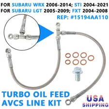 Turbo Oil Feed & AVCS Line Kit For Subaru WRX 2006-14 STi 04-21 FXT 2004-2008 US