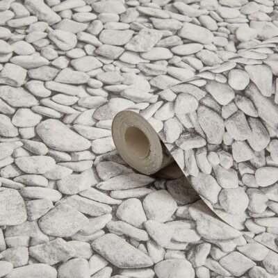 Graham Brown Kontur graue Kieselsteine geformte Vinyltapete Rollen Wandverkleidung