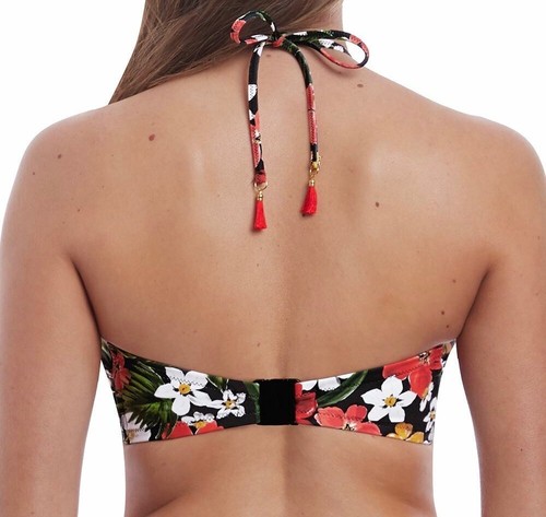 Freya Bikini Top Tiki Bar Size 32C Floral Underwired Strapless Bandeau Twist New - Picture 2 of 12