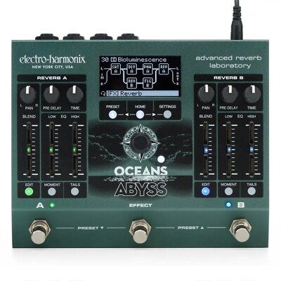 Electro Harmonix Oceans Abyss Advaned Reverb Pedal