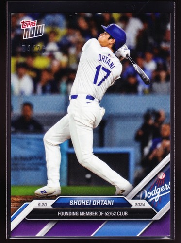 Shohei Ohtani Dodgers Founding Member 52/52 Club 2024 Topps Now #731 Purple /25