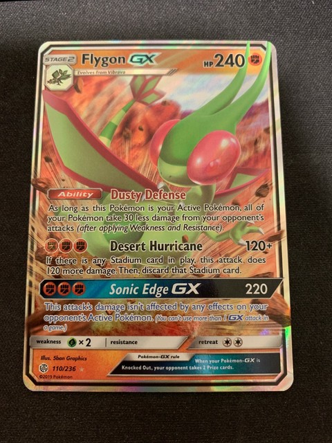 Pokemon Flygon GX 110/236 Holo Ultra Rare Cosmic Eclipse Near Mint | eBay