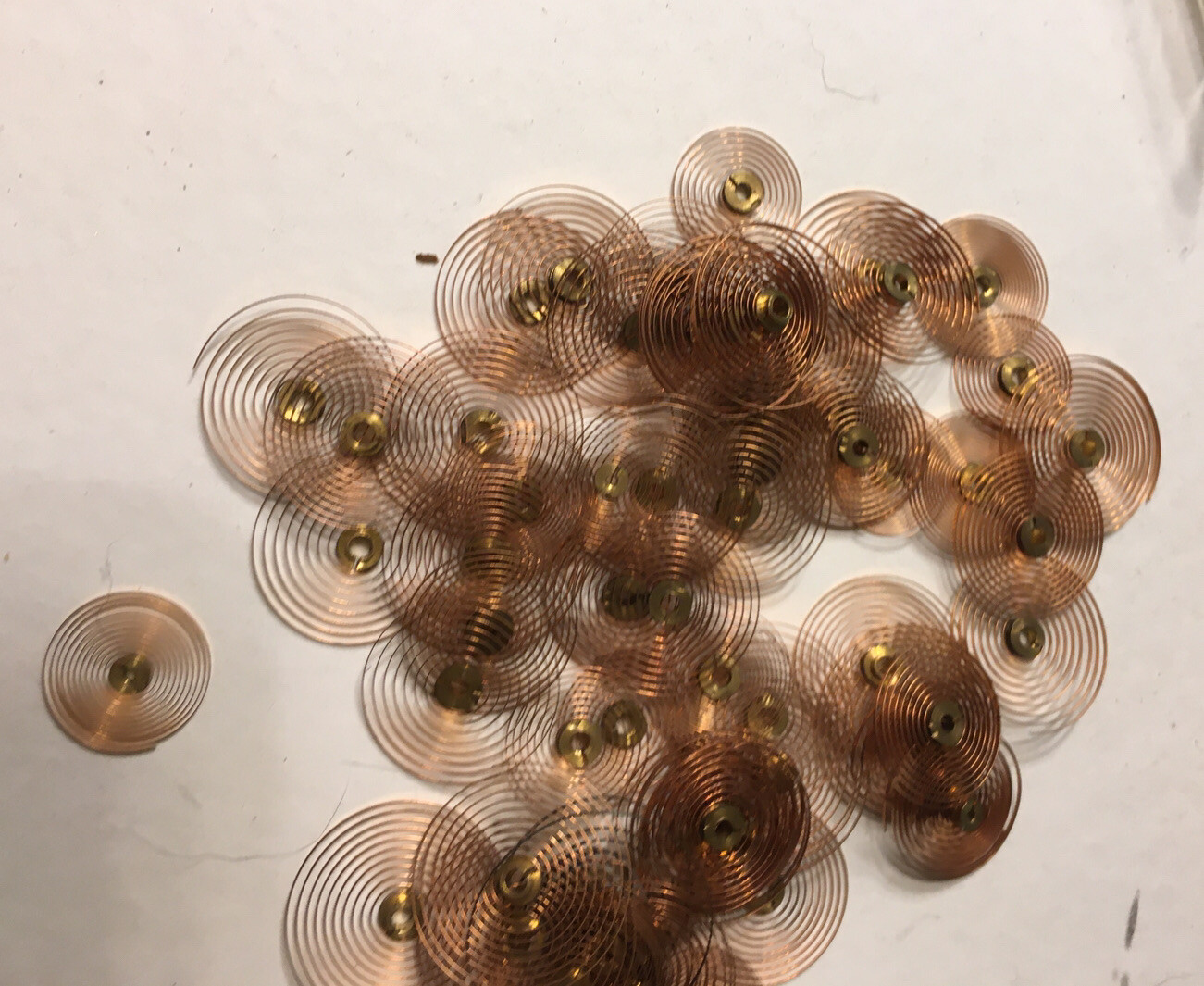 Nos Unused Clean Lot Of Assorted Size Clockmaker's Clock Hair Springs