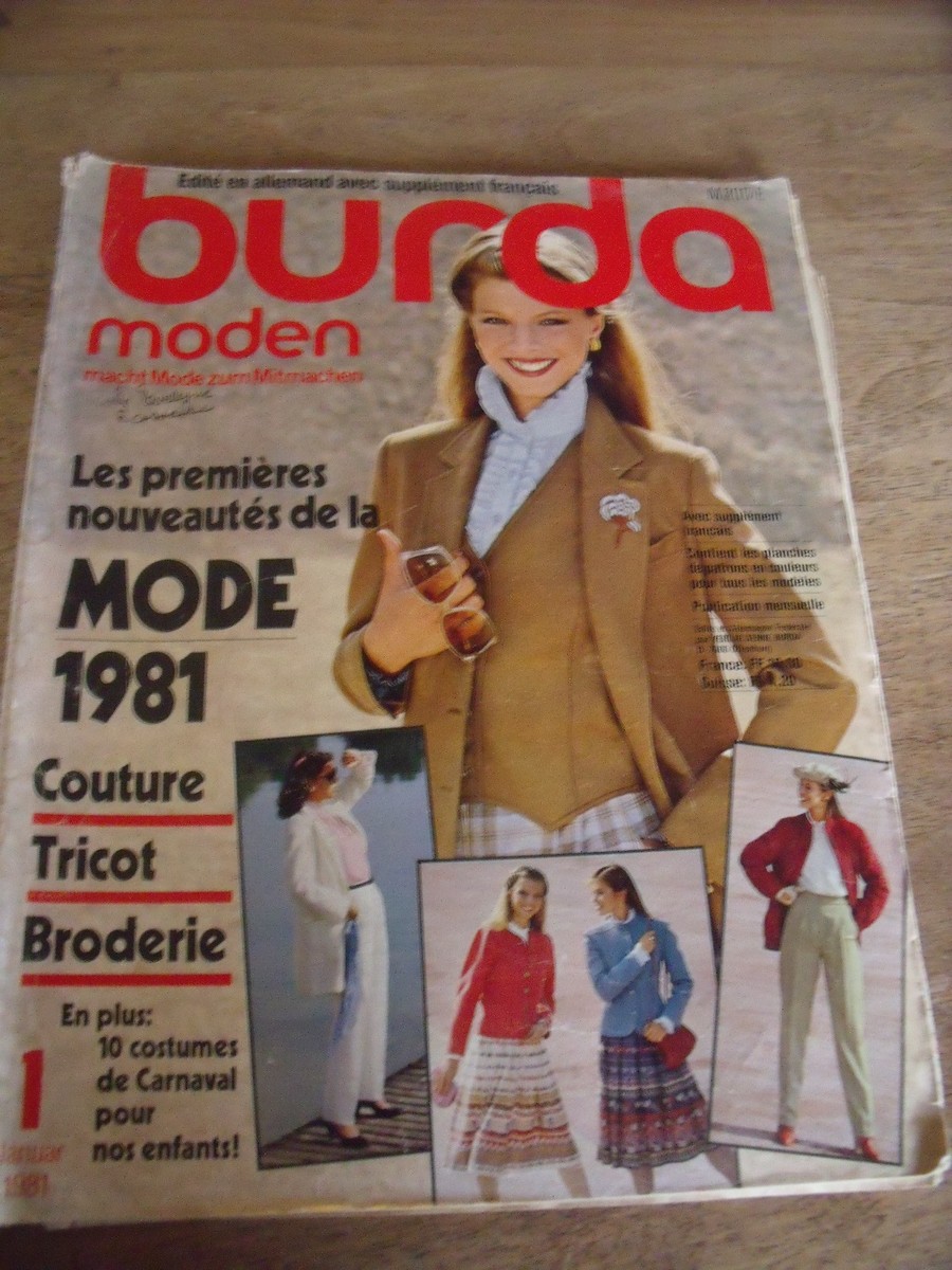 Magazine Burda Moden Carnaval - Janvier 1981 - Les Premières Nouveautés De La Mode - Occasion