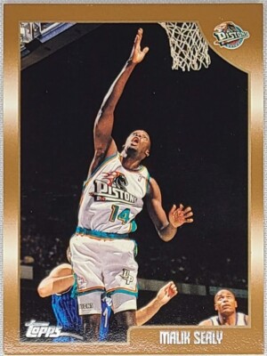 1998-1999 Topps Basketball #56 Malik Sealy Detroit Pistons Forward