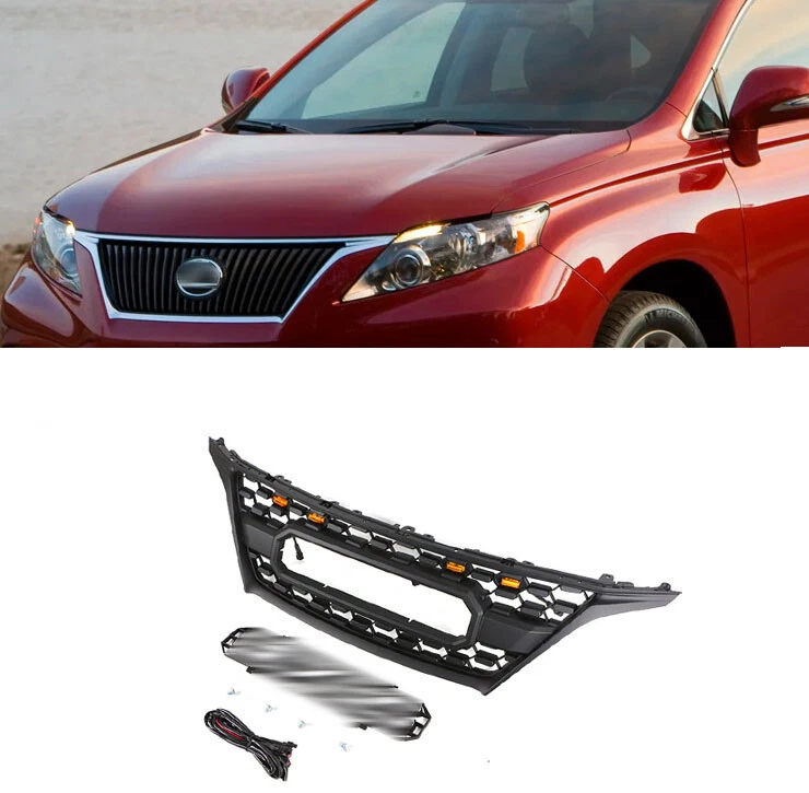 Para 2009-2012 Lexus RX450 SUV para-choque dianteiro grade central superior + luz 1 peça - Imagem 2 de 2