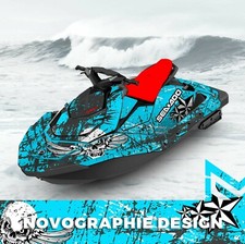 SEADOO SPARK trixx GRAPHIC KIT 2up + 3up Jet Ski SEA DOO Decal Vinyl DARK WATER 
