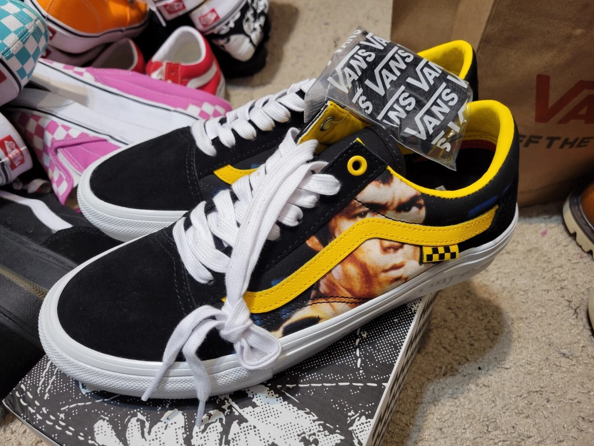 Sparsommelig mekanisk Stilk Size 10.5Men US , VANS SKATE OLD SKOOL BRUCE LEE BLACK/YELLOW | eBay