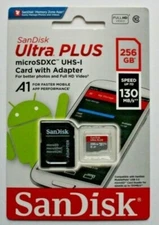 SanDisk Ultra PLUS 256GB microSDXC UHS-I Memory Card - Brand New