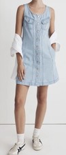 Madewell Denim Sleeveless Seamed Mini Dress NWT Size 00