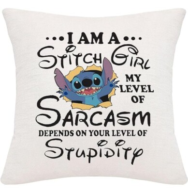 Stitch Kissenbezüge Geschenke für Mädchen Geburtstagsgeschenke Schwester Tochter 45x45cm