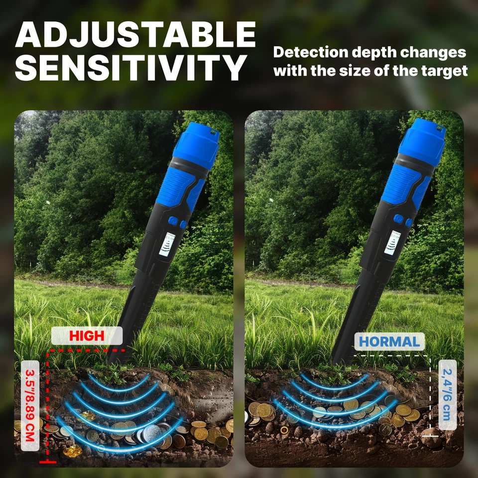 CKG Metal Detector Pinpointer 360° Detection, Fully Waterproof IP68, Color Blue - Image 2 of 4