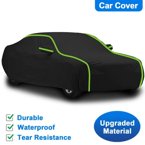 Waterproof Car Cover 6 Layer Heavy Duty Cotton Lined UV Protection - Size Large - Bild 2 von 17