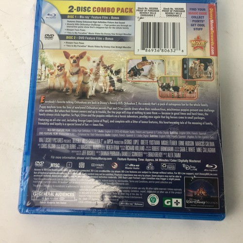 Beverly Hills Chihuahua 2 Disney Blu Ray DVD New NWT California - Picture 5 of 5