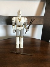 1995 Vintage Power Rangers 6.5" Bandai White Battle Borg Alien Action Figure