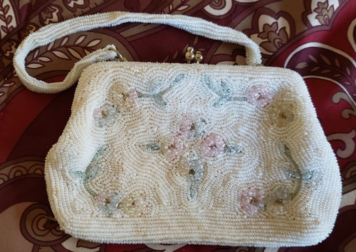 12 Vintage Elegant Beaded Evening Bag Lot Clutch Purse Japan Handmade Sequined - Picture 8 of 24