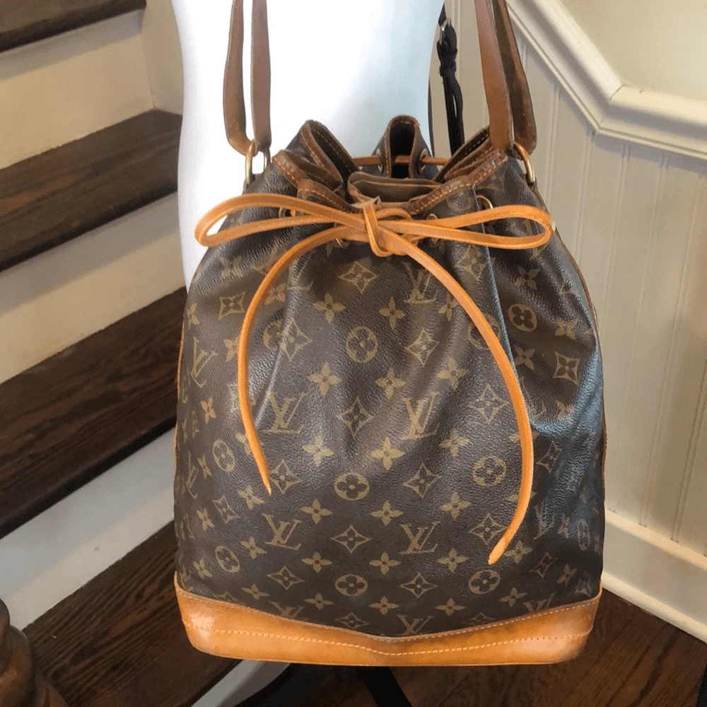 Shop for Louis Vuitton Monogram Canvas Leather Noe GM Drawstring