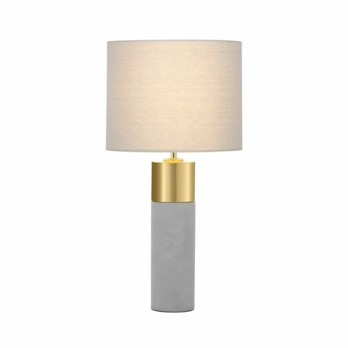 Concrete and gold table lamp deals