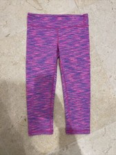 Ivivva by Lululemon Girls Crop Leggings Size 12 Purple Pink EUC