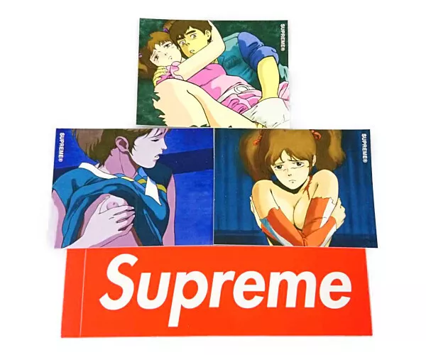 SUPREME Maeda Toshio Overfiend boîte autocollant logo lot de 4 authentiques / 27159