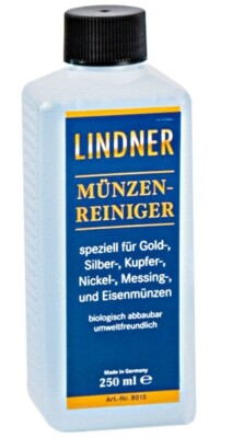 LINDNER 8015 Münzen Reiniger Münzreiniger flüssig 250ml für alle Münzmetalle