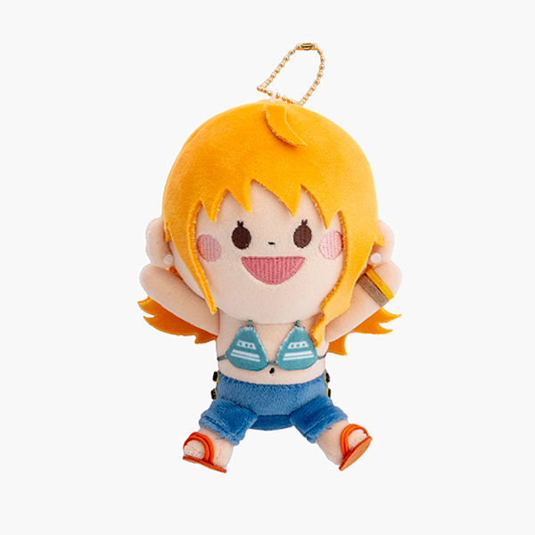 ONE PIECE Plush doll Keychain Hooray! Nami Japan NEW Mugiwara