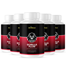 Gorilla Flow- Prostate Support- 5 Bottles- 300 Capsules
