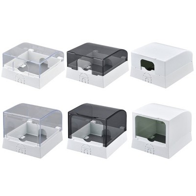Clear 86 Type Outdoor Socket Waterproof Box Wall Mounted Socket Dustproof Box