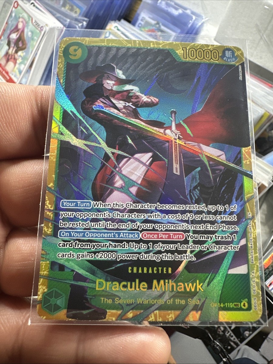 Dracule Mihawk OP14-119 SEC THE AZURE SEA'S SEVEN English | eBay