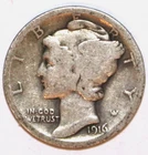 1916-P Mercury Dime - Good/Very Good - 2490AT