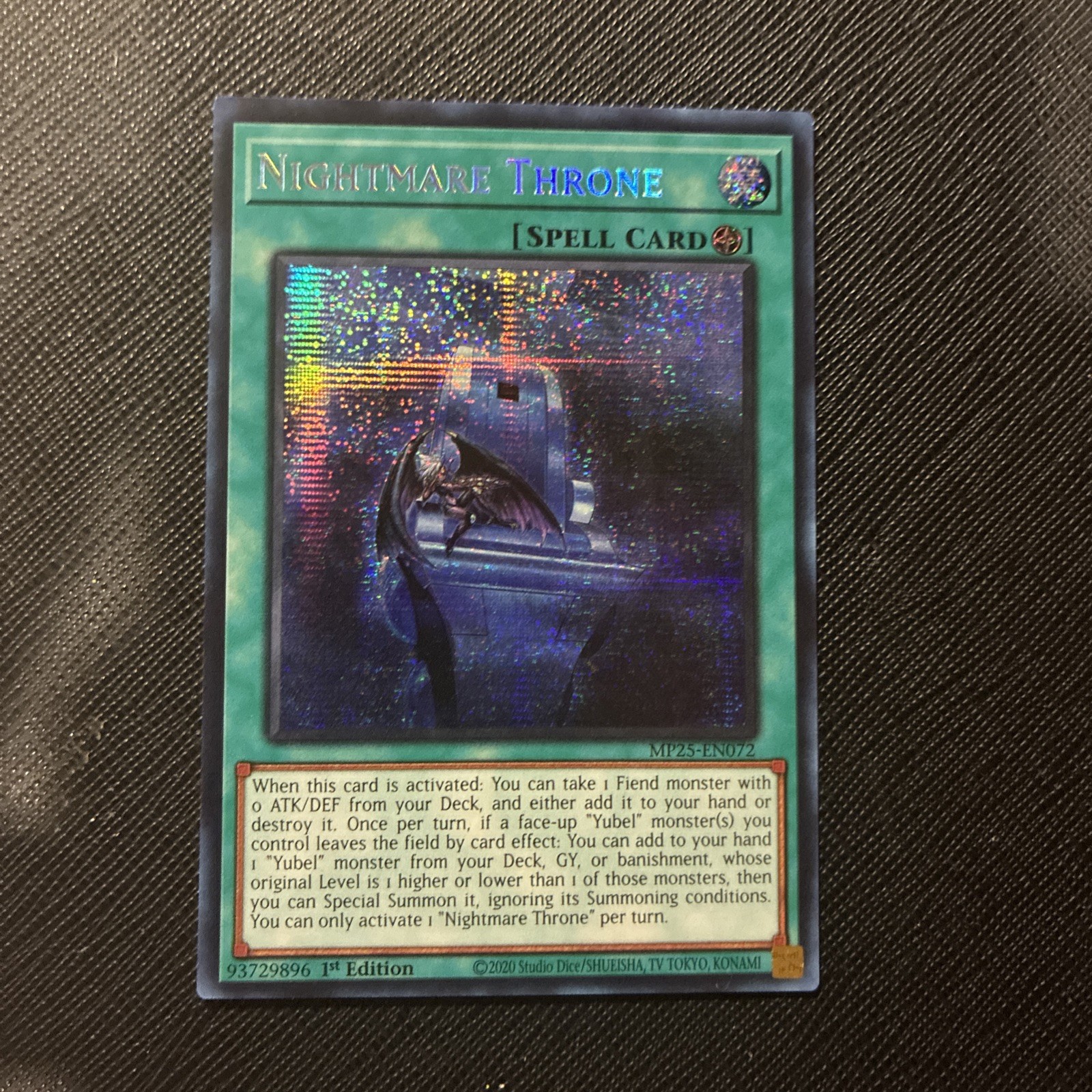Nightmare Throne MP25-EN072 YuGiOh 2025 Mega Pack Tin trading card — raw and PSA graded price guide