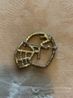 Vintage San Francisco 49ers Helmet Shaped Red & White Swarovski Crystals Brooch — photo 3