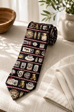 Vintage Smithsonian Institution Mens 100% Silk Tie Americana Patriotic President
