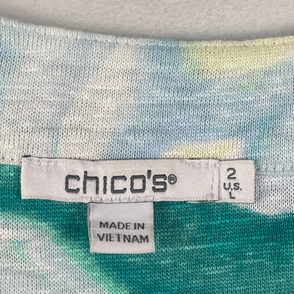 Túnica de lino Chicos talla 2 EE. UU. grande cuello en V mangas 3/4 pulóver Foto 4 de 4