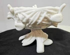 Vtg Westmoreland Milk Glass Footed Bowl/ Dish Nest Leaf Design - No Cover- A48