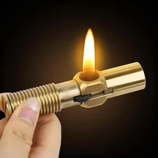 Vintage Trench Lighter, Cool Lighters, Novelty Copper Pipe Lighter Fluid Refilla