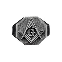Freimaurer Ring Oxidiertes Silber, Freimaurer Symbol MäNner Schmuck Geschenk