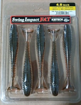 Keitech Swing Impact Fat 4.8'' Green Pumpkin Fire