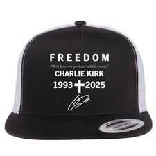Freedom Charlie Kirk Well Done My Good And Faithful Servant 1993-2025 Hat Cap